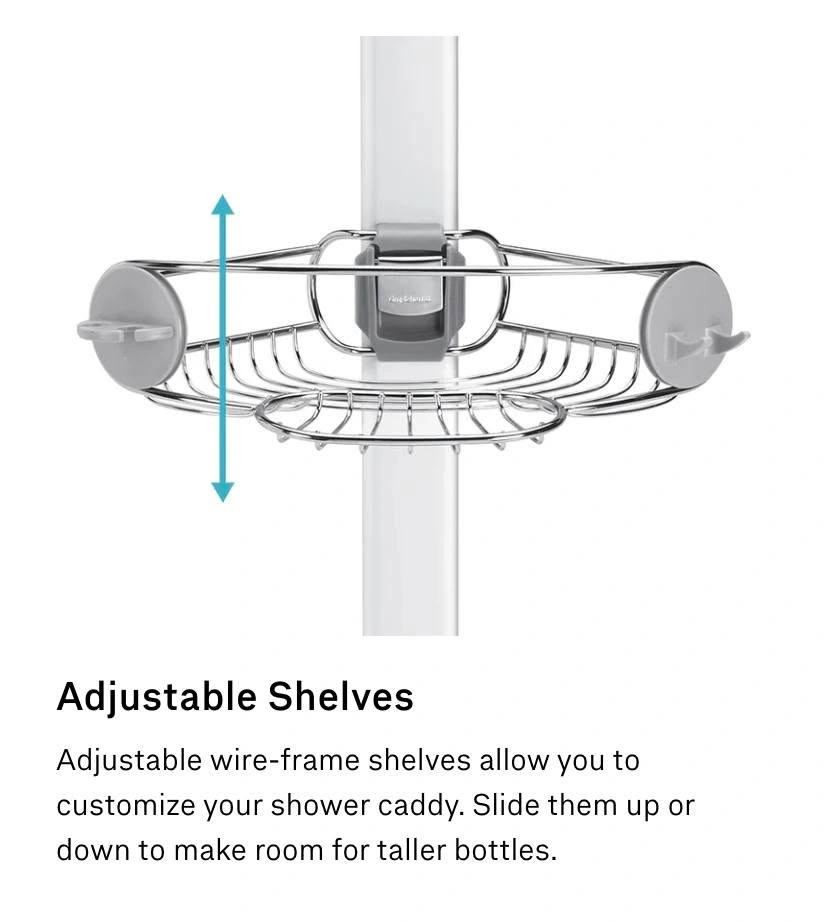 simplehuman 8' Tension Pole Shower Caddy - photo 4