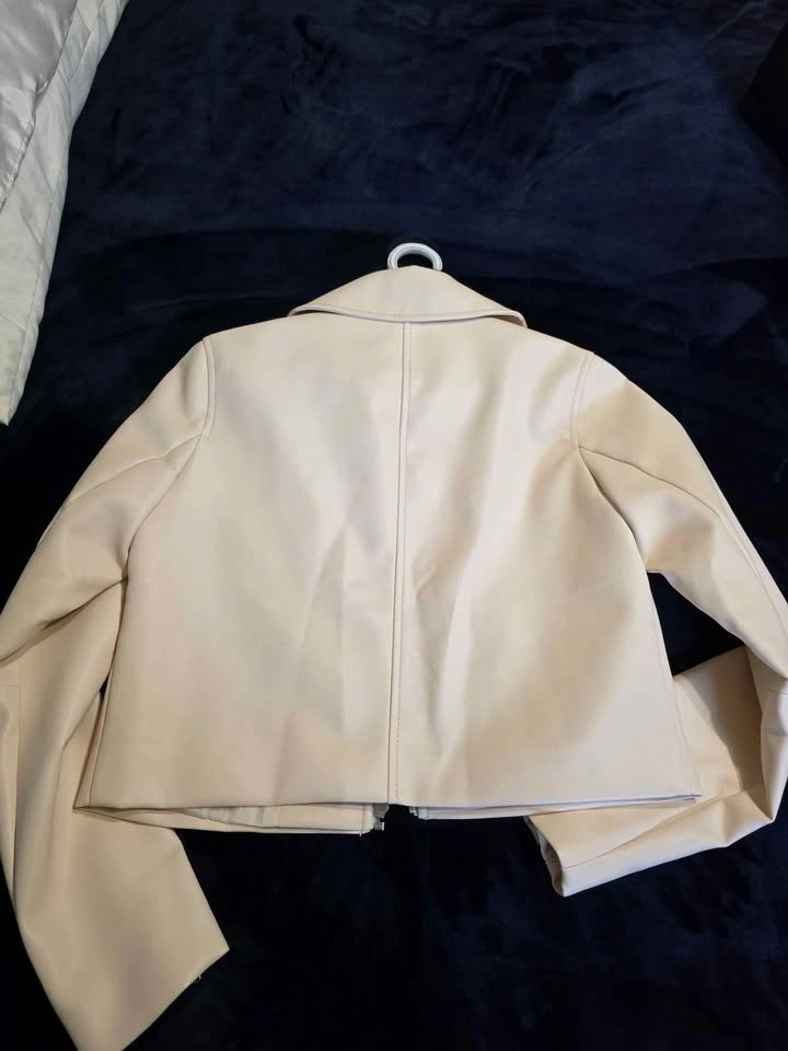 BNWOT Joe Fresh Cream Faux Leather Jacket - Size XS - photo 3