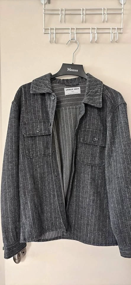 Urban Man Pinstripe Shirt Jacket