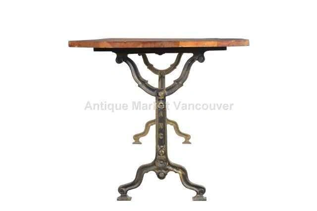 Industrial Chair and Antique Cast Iron Base Table (4 Chairs) - photo 2