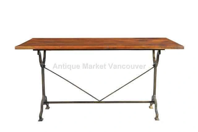 Industrial Chair and Antique Cast Iron Base Table (4 Chairs) - photo 5