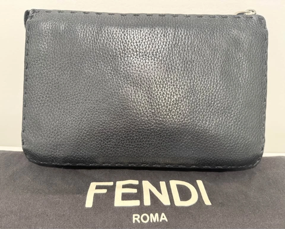 Authentic Fendi Leather Clutch / Pouch Bag - photo 2