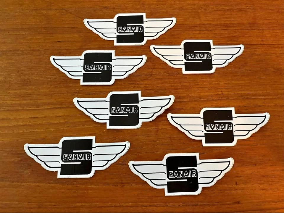 Vintage Original Sanair International Raceway Winged Decal