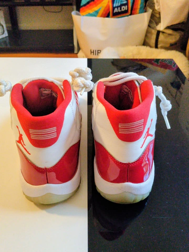 Pre loved Air Jordan 11 cherry red SIZE 8 - photo 2