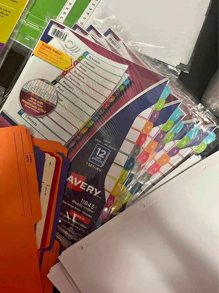 Classroom Organization Bundle: File Folders, Tabs & Labels