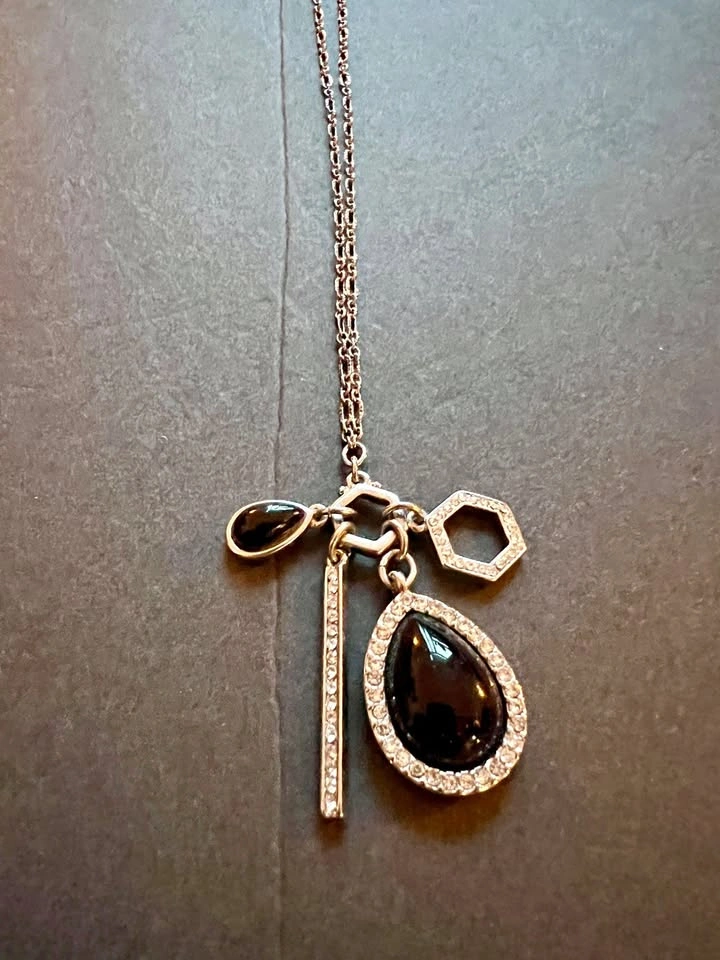 Onyx & Rhinestone Necklace | $25