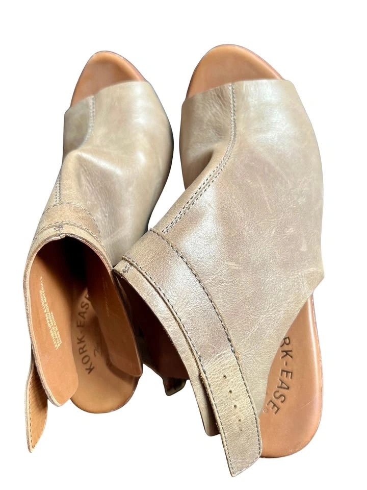 Barely worn Kork-Ease Berit Peep Toe Wedge Sandals | 9M | $25 - photo 2