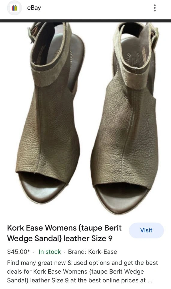 Barely worn Kork-Ease Berit Peep Toe Wedge Sandals | 9M | $25 - photo 3