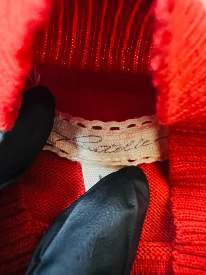 Vibrant Poppy Red Mock Neck Sweater | Button Cuff | Size M - photo 5