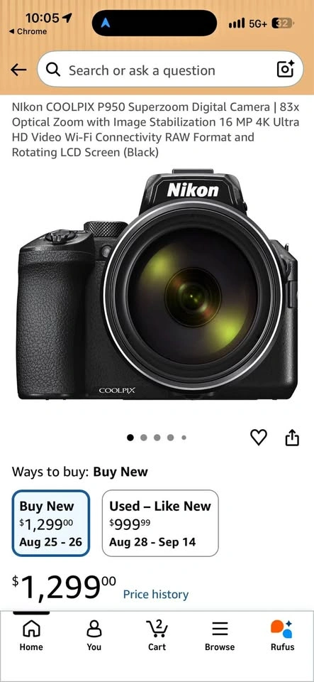 Nikon p950 camera