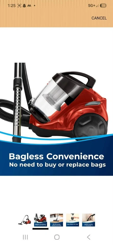Bagless Canister Vacuum Cleaner - photo 2