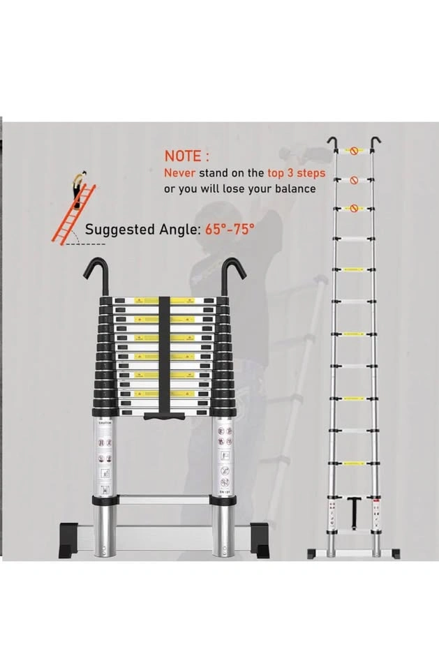 Treemoo Telescopic Ladder with Hooks 9.5FT - photo 5