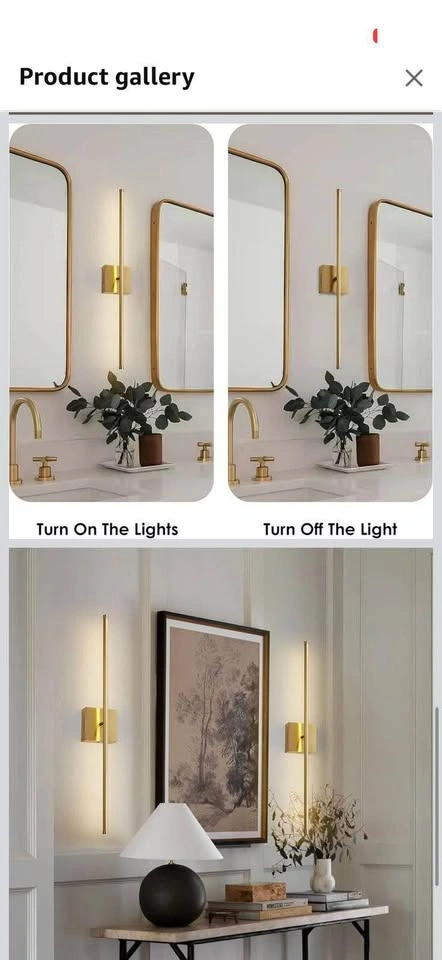 Hardwired Wall Sconces, 27.8 Inch, Brushed Brass - photo 4