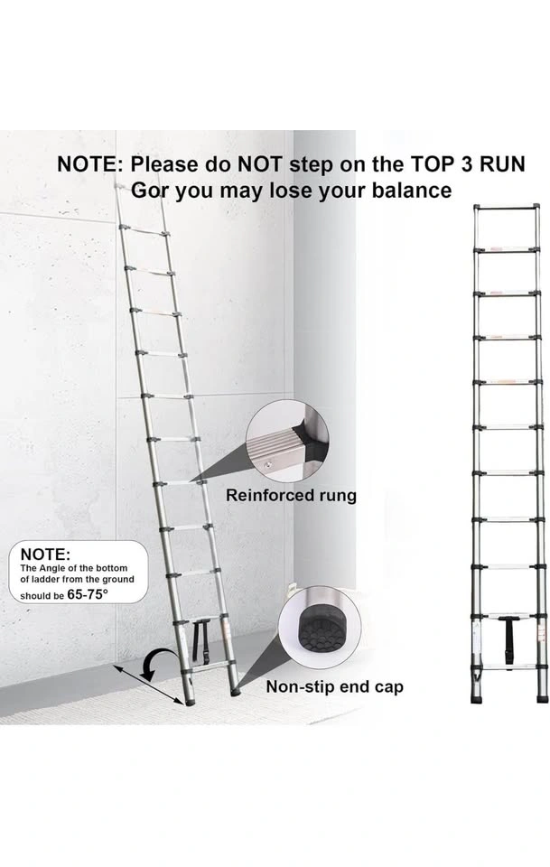 BOWEITI 3.2m Stainless Steel Telescoping Extension Ladder - photo 4