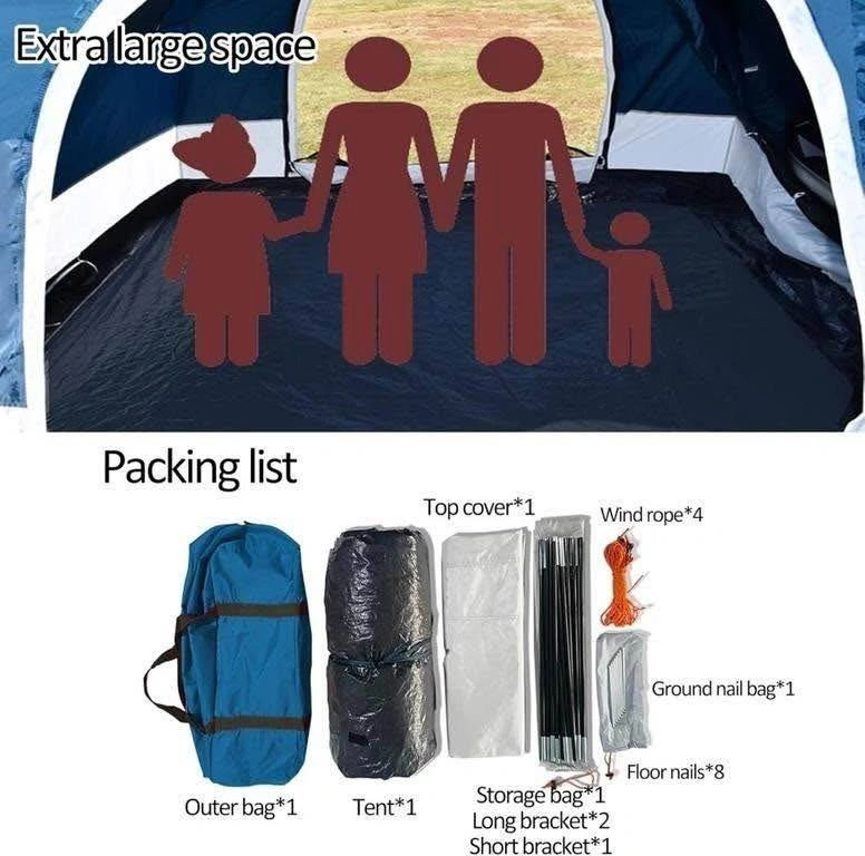 TRUNXUCL Portable Car Tent, Weatherproof Tailgate Tent - photo 4