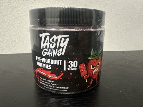 Tasty Gains Pre-Workout Gummies Strawberry Creamsicle 2 Pack