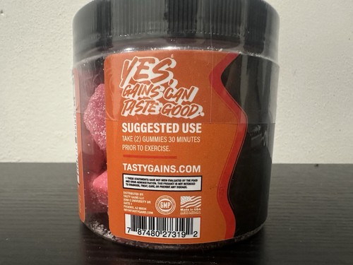 Tasty Gains Pre-Workout Gummies Strawberry Creamsicle 2 Pack - photo 3