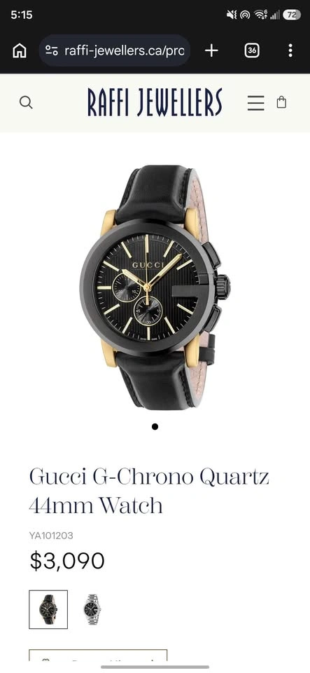 Authentic Gucci G-Chrono 44mm Chronograph Watch (Model 101.2) - photo 2