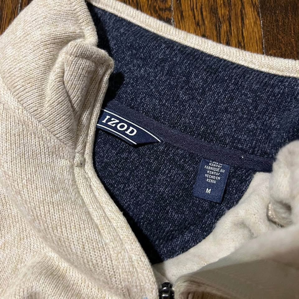 Izod Fleece Quarter Zip Long Sleeve Men’s Size Medium - photo 4