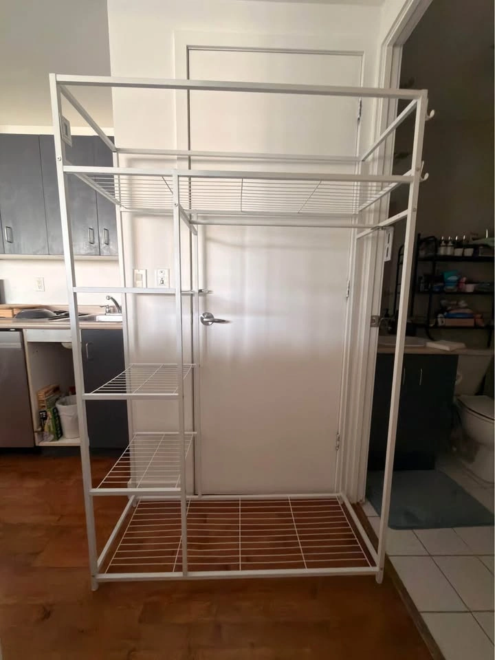 Clothing rack with shelves and hanging space - photo 3
