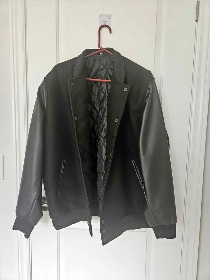 Leather Sleeve Jacket _ Plus Size