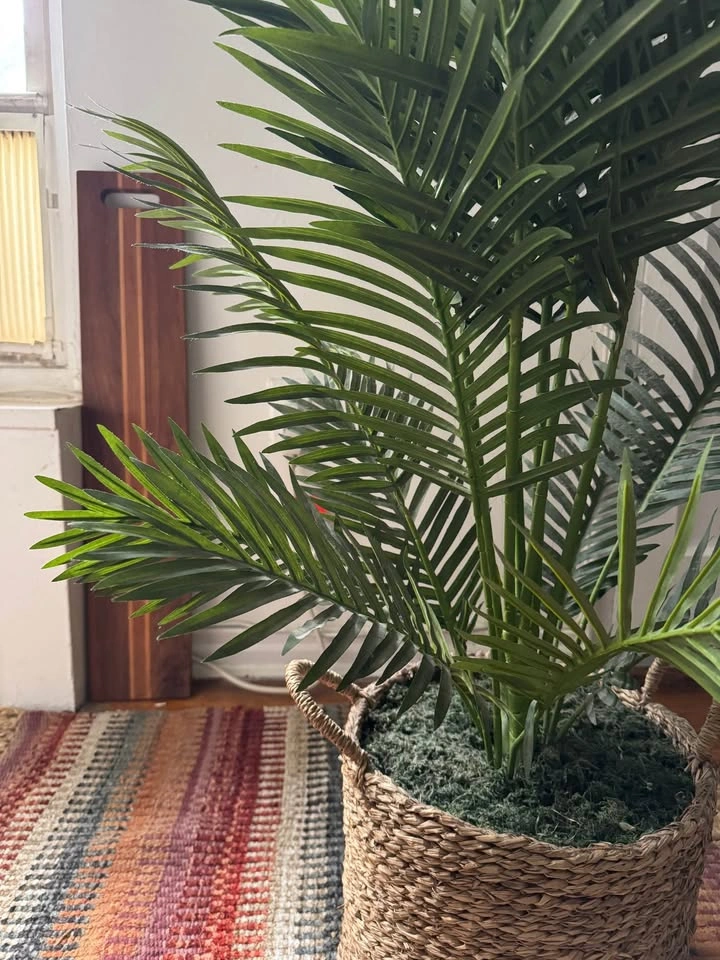 Artificial Palm Plant with Woven Basket Planter - photo 4