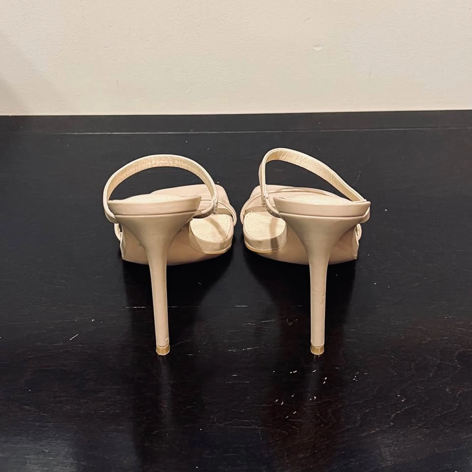 Forever 21 Beige Strappy Shoes, 4” Heels size US/CA 5.5 / New - photo 3