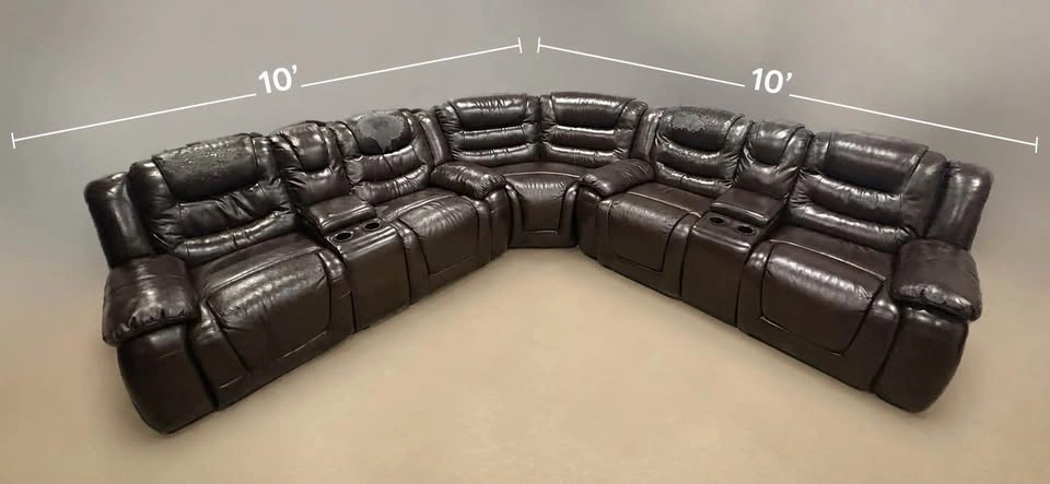 3-Piece Faux Leather Reclining Sectional