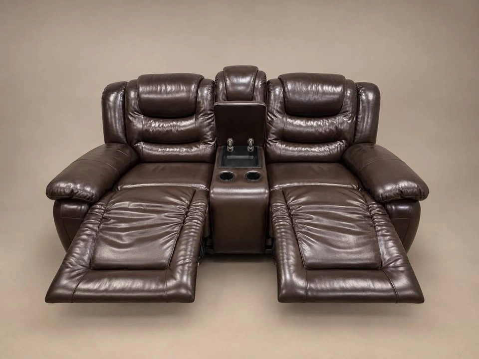 3-Piece Faux Leather Reclining Sectional - photo 3