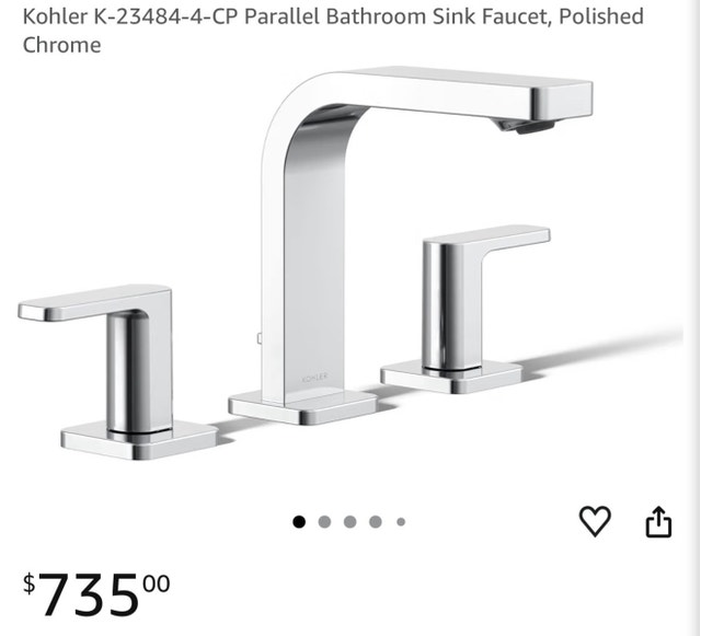 Kohler Parallel Bathroom Sink Faucet 23484-4-CP - photo 2