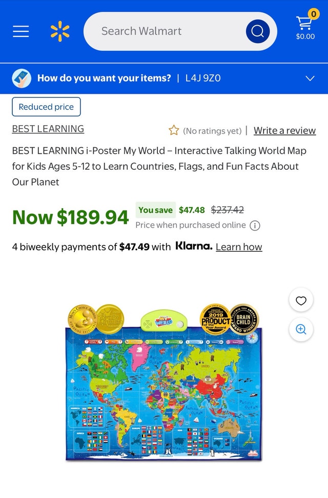 My World i-Poster Interactive Talking World Map - photo 2