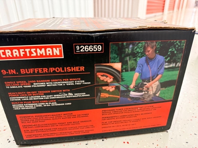 Craftsman 9" Car Buffer/Polisher - NEW IN BOX - $50