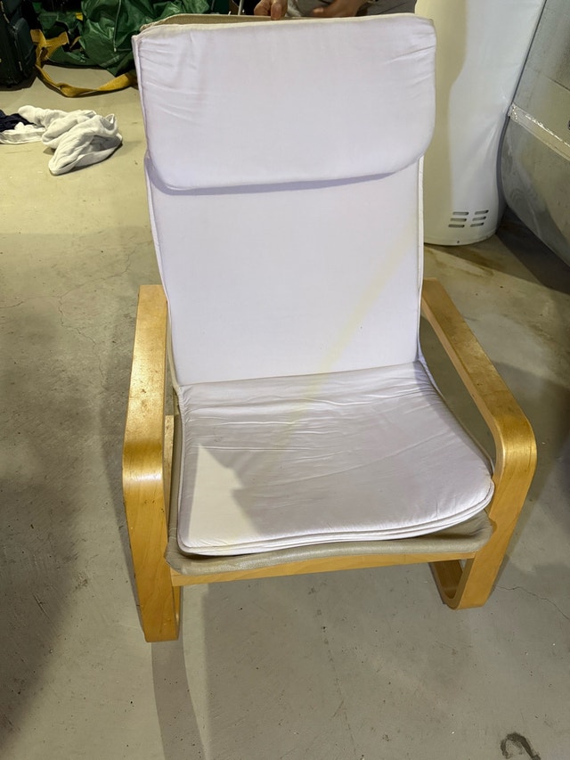 ikea chair poang & 2 covers