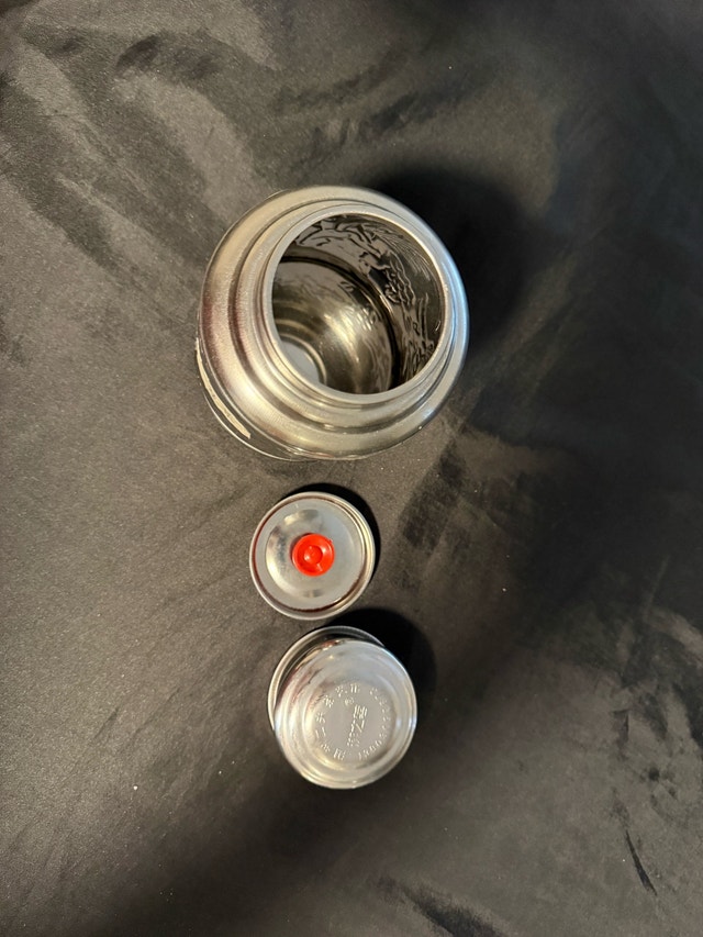 Vintage Metal Tea Canister - Red Liner - photo 2