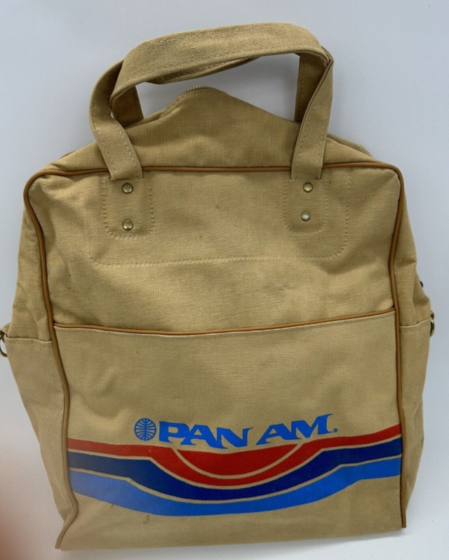 Pan Am Travel Carry On Canvas Shoulder Strap Bag - photo 2