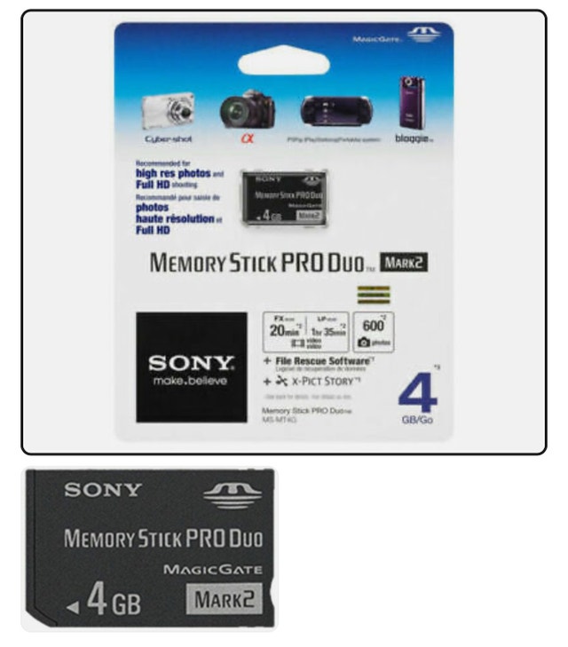 Sony 4GB Memory Stick PRO Duo