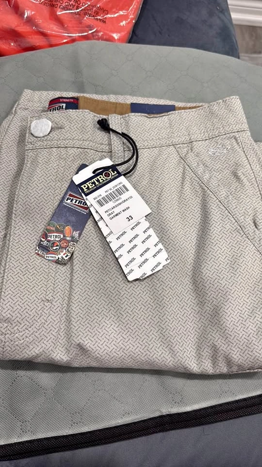 Petrol Premium Utilitarian Denim Cargo Shorts Size 33