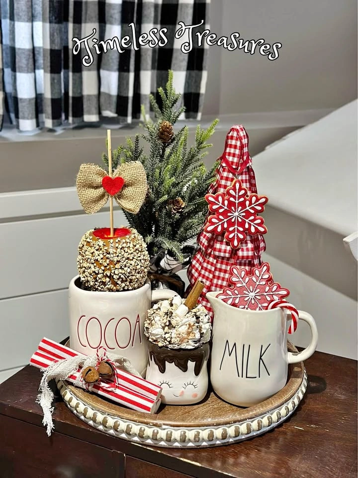 Rae Dunn Cocoa Christmas Display ♥️