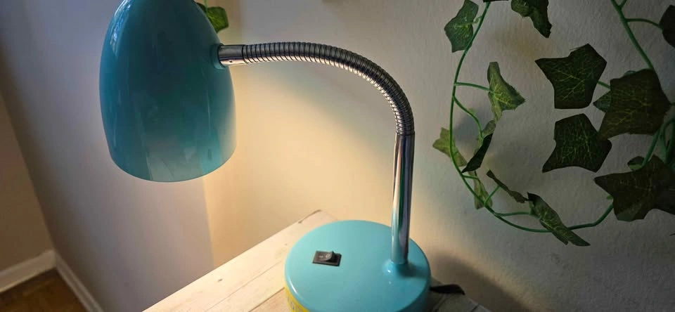 Pair of Teal Flexible Gooseneck Desk Lamps (Set of 2) - photo 2