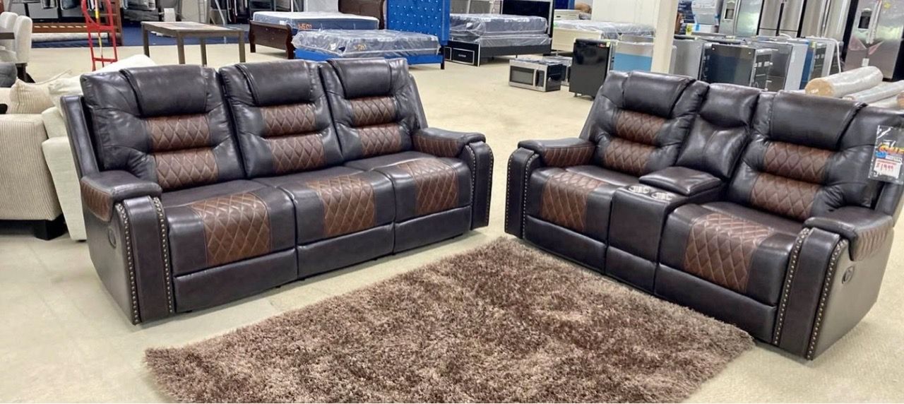 Reclining Sofa and Loveseat Set