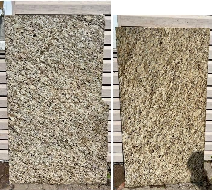 L shaped Two Piece Granite Countertop