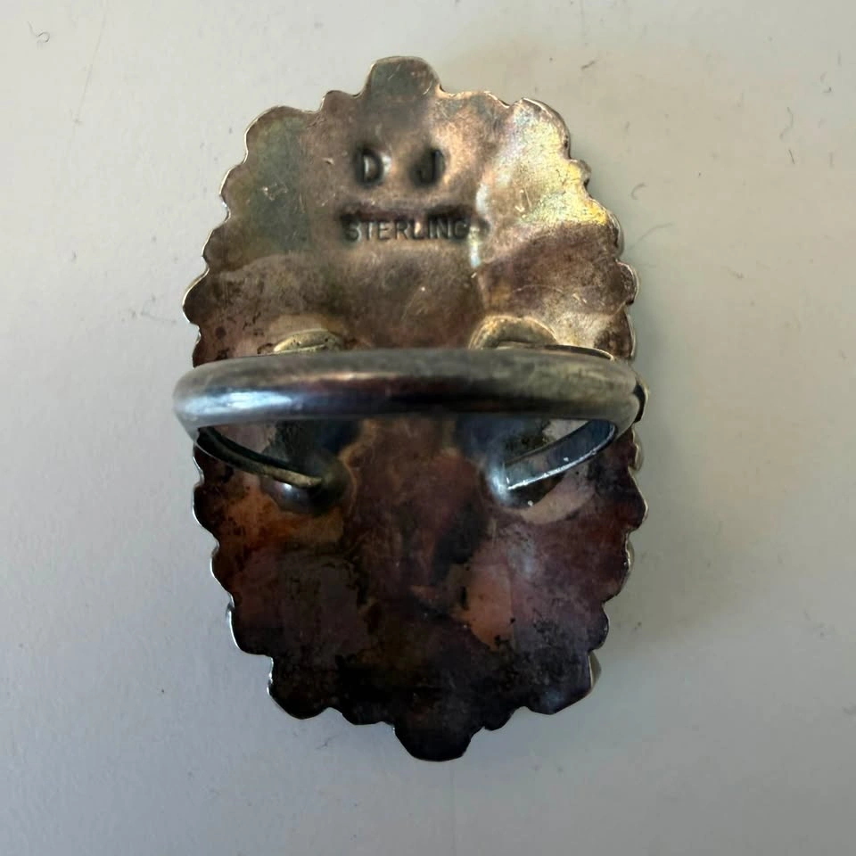 Sterling Silver Native American Turquoise Cluster Ring - photo 3