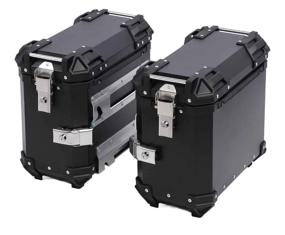 Motorcycle Side Box 35L Aluminum Alloy Hard Saddlebag Luggage Se - photo 2