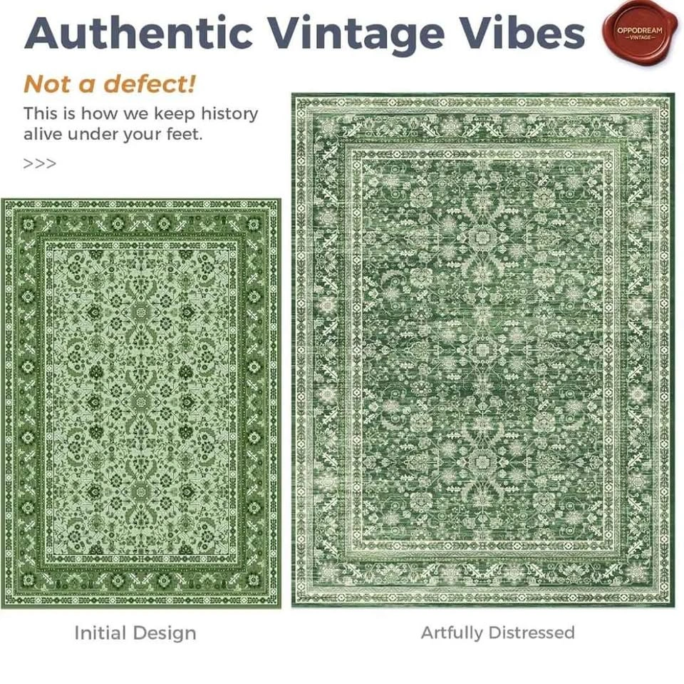 Brand new 9x12 Vintage Green Area Rug - photo 2