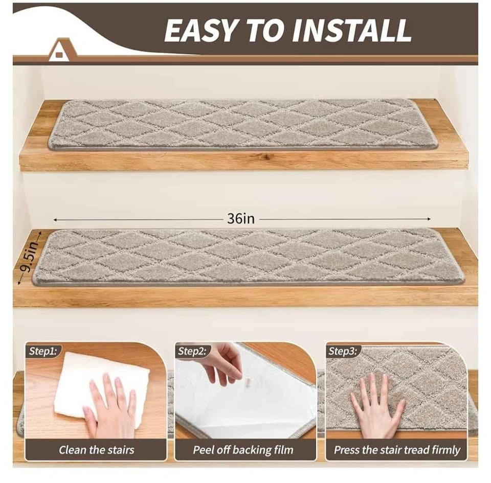 Brand new Non-Slip Carpet Stair Treads (14 Pcs, 9"x32") - photo 4