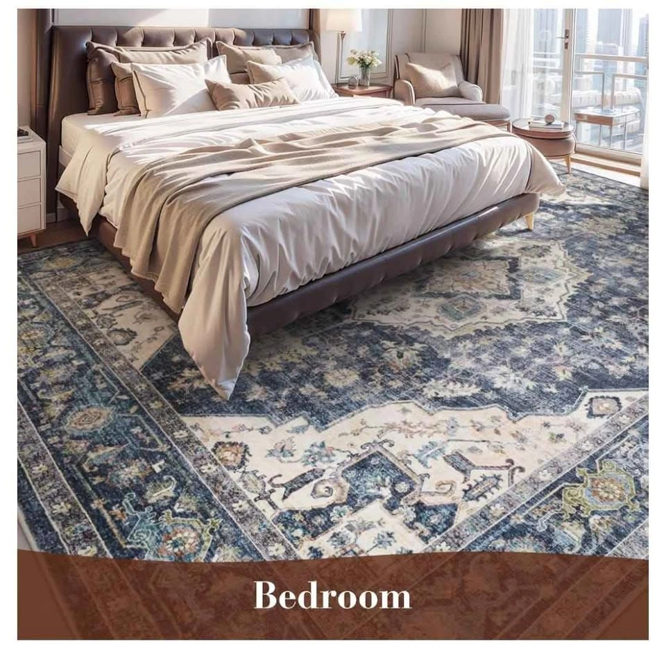 Brand new Vintage Blue Area Rug (6x9) – Machine Washable & Non-S - photo 2