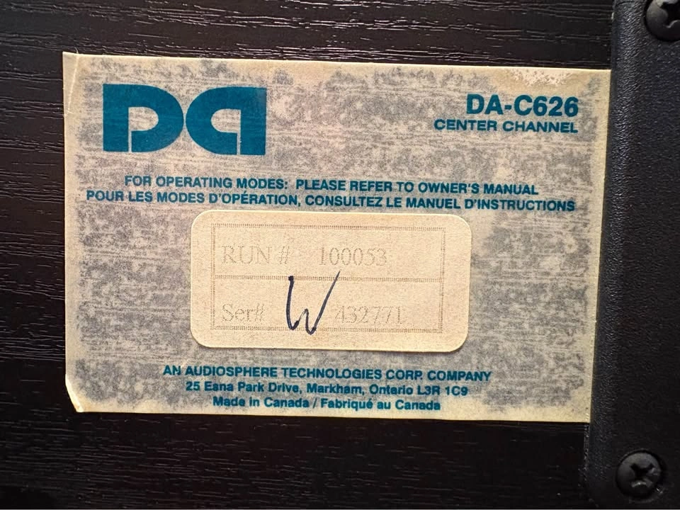 Vintage Design Acoustics DA-C626 Center Channel Speaker - photo 5