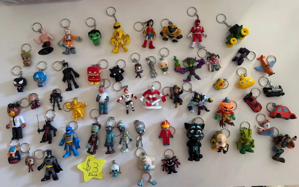 Handmade keychains made from repurposed toys - photo 3