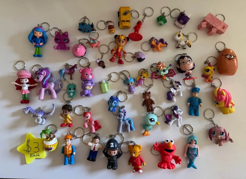 Handmade keychains made from repurposed toys - photo 5