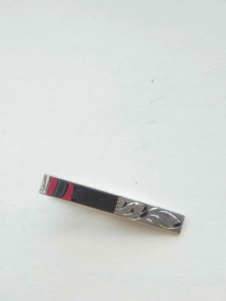 Tie Clip Silver Signed Smibo Sterling Vintage Accessory - photo 2